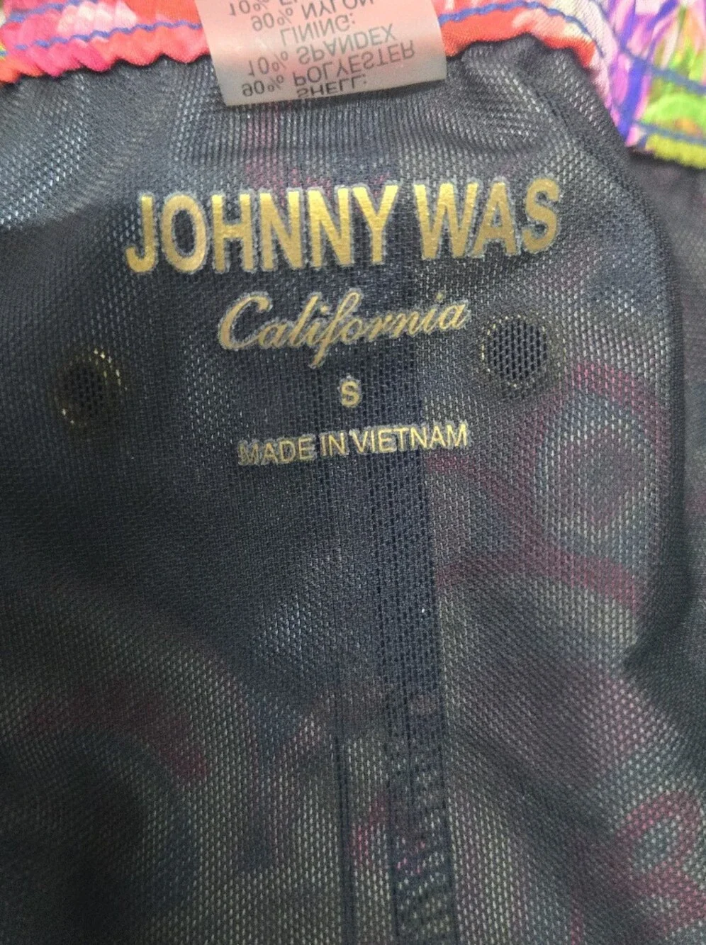 Johnny Was Floral Paisley Swim Trunks Multicolor Size Small